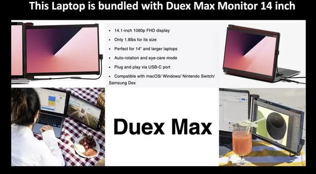 Alt view image 2 of 7 - Lenovo Yoga 7i AI PC 2-in-1 Laptop 16.0" Touchscreen IPS WUXGA Display (Intel Ultra 7-256V, 16GB LPDDR5X, 1TB SSD, Active Pen, Backlit KB, Fingerprint, Win 11 Pro) w/Duex Max DS Monitor