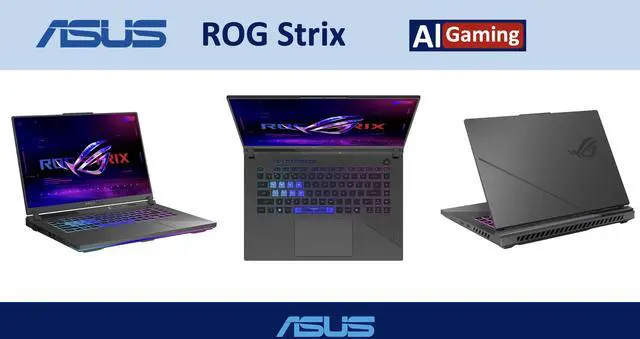 Alt view image 7 of 7 - ASUS ROG Strix AI Gaming Laptop 16.0" 165Hz IPS WUXGA Display (AMD Ryzen 9 8940HX, NVIDIA GeForce RTX 5070 Ti 12GB, 16GB DDR5, 1TB SSD, RGB KB, WiFi 6E, Webcam, Bluetooth 5.3, Win 11 Home)