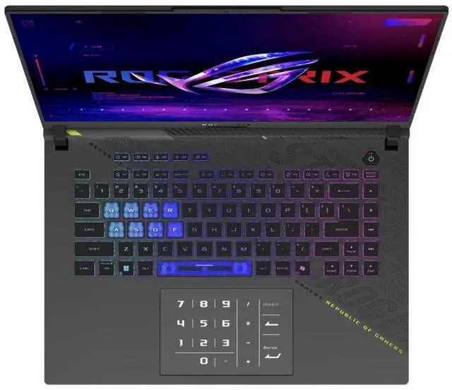 Alt view image 4 of 7 - ASUS ROG Strix G16 AI Gaming Laptop 16.0" 240Hz IPS WQXGA Display (AMD Ryzen 9 9955HX, NVIDIA GeForce RTX 5070 8GB, 32GB DDR5, 1TB SSD, RGB KB, WiFi 6E, Webcam, Bluetooth 5.3, Win 11 Home)