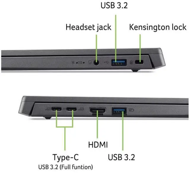 Alt view image 7 of 7 - Acer Aspire Go Everyday Value Laptop 15.3" IPS WUXGA Display (Intel i5-1334U, 16GB DDR5, 256GB PCIe SSD, Intel UHD, WiFi 6, Webcam, Bluetooth 5.1, Win 11 Home)