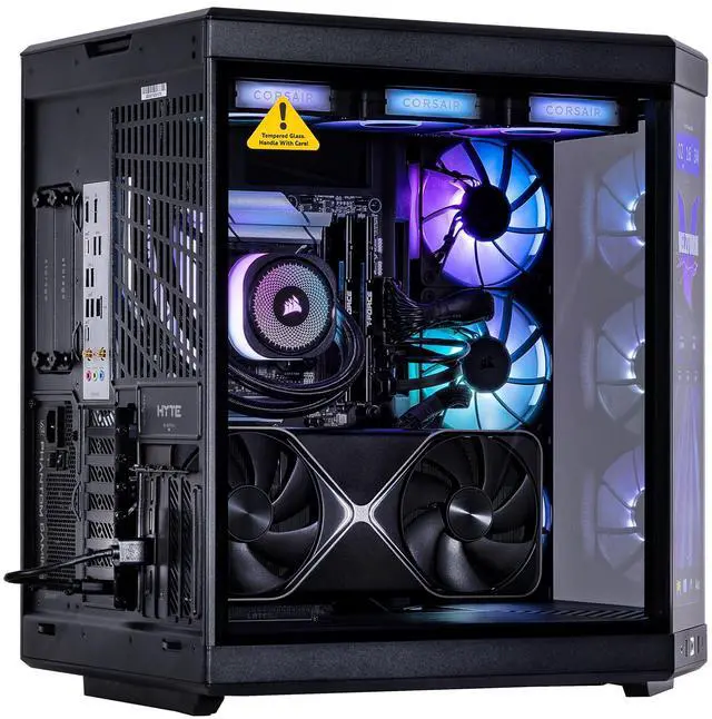 Alt view image 4 of 7 - Velztorm LCD Black Praetix Custom Built Gaming Desktop PC (Intel i9-14900K, GeForce RTX 5070, 64GB DDR5, 2TB PCIe SSD + 6TB HDD, RGB Fans, 360mm AIO, 1000W PSU, WiFi 6E, Bluetooth 5.2, Win 11 Pro)