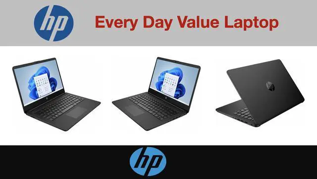 Alt view image 6 of 6 - HP 14 Everyday Value Laptop 14.0" HD Display (Intel Celeron N4500, 16GB DDR4, 128GB PCIe SSD, Intel UHD, WiFi 6, Webcam, Bluetooth 5.3, Win 11 Home S-Mode)
