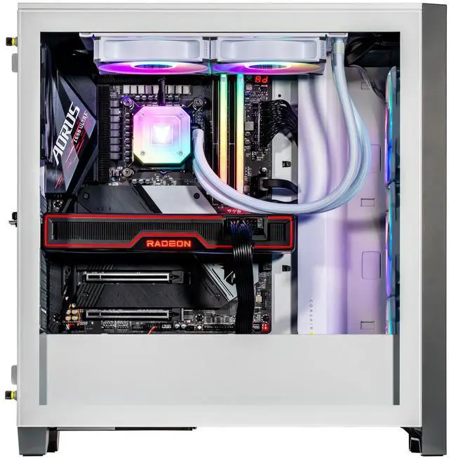 Alt view image 3 of 7 - Velztorm iCUE Certified Argentux Custom Built Gaming Desktop PC (Intel i7-11700K, AMD Radeon RX 9060 XT, 32GB DDR4, 2TB PCIe SSD, RGB Fans, 240mm AIO, 750W PSU, WiFi 6, Bluetooth 5.1, Win 11 Pro)