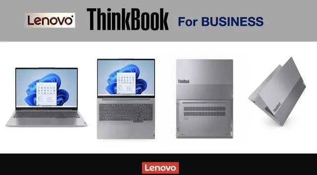 Alt view image 6 of 6 - Lenovo ThinkBook Business Laptop 16.0" IPS WUXGA Display (AMD Ryzen 5 7533HS, 16GB DDR5, 4TB PCIe SSD, AMD Radeon, Fingerprint, WiFi 6E, Webcam, Bluetooth 5.3, Win 11 Pro)