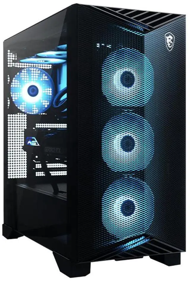 Alt view image 2 of 6 - MSI Aegis AI Gaming Desktop PC (AMD Ryzen 7 9700X, GeForce RTX 5070 12GB GDDR7, 32GB DDR5, 2TB SSD, RGB Fans, 360mm AIO, 750W PSU, WiFi 7, Bluetooth 5.4, RJ-45, 3 Display Port, HDMI, Win 11 Home)