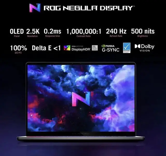 Alt view image 3 of 7 - ASUS ROG Zephyrus AI Gaming Laptop 16.0" 240Hz OLED WQXGA Display (Intel Ultra 9-285H, NVIDIA GeForce RTX 5080 16GB, 32GB LPDDR5X, 4TB PCIe SSD, RGB KB, Thunderbolt 4, WiFi 7, Webcam, Win 11 Home)
