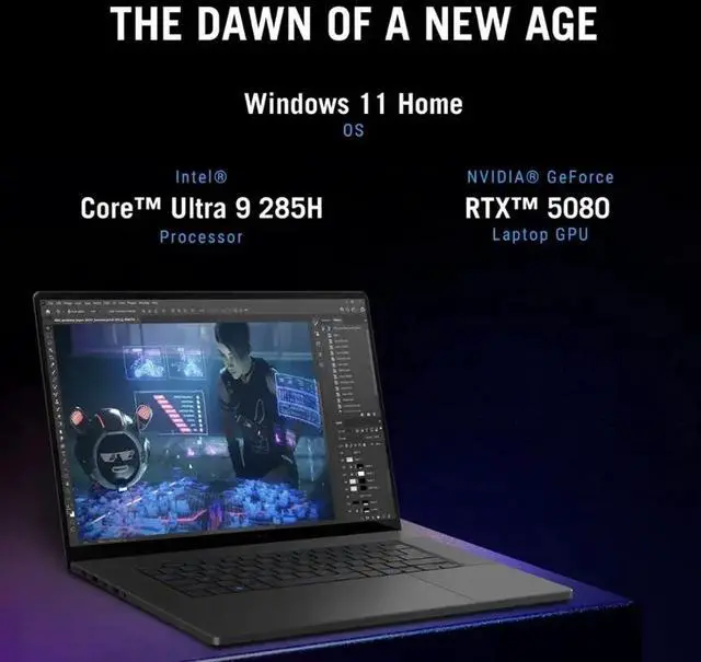 Alt view image 5 of 7 - ASUS ROG Zephyrus AI Gaming Laptop 16.0" 240Hz OLED WQXGA Display (Intel Ultra 9-285H, NVIDIA GeForce RTX 5080 16GB, 32GB LPDDR5X, 4TB PCIe SSD, RGB KB, Thunderbolt 4, WiFi 7, Webcam, Win 11 Home)