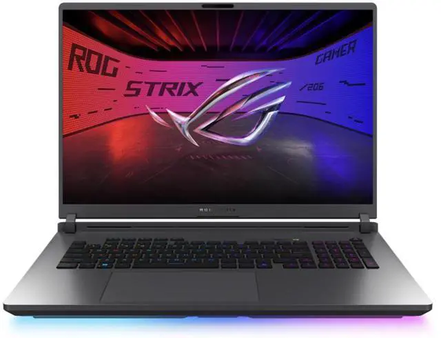 Alt view image 2 of 7 - ASUS ROG Strix AI Gaming Laptop 18" 240Hz IPS WQXGA Display (Intel Ultra 9- 275HX, NVIDIA GeForce RTX 5070 8GB, 32GB DDR5, 1TB SSD, RGB KB, Thunderbolt 4, WiFi 7, Webcam, Bluetooth 5.4, Win 11 Home)