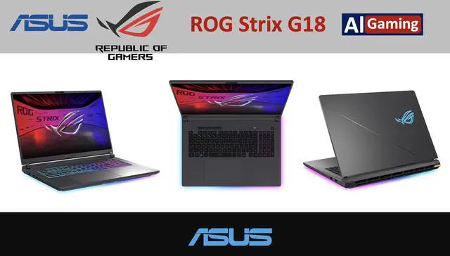 Alt view image 7 of 7 - ASUS ROG Strix AI Gaming Laptop 18" 240Hz IPS WQXGA Display (Intel Ultra 9- 275HX, NVIDIA GeForce RTX 5070 8GB, 32GB DDR5, 1TB SSD, RGB KB, Thunderbolt 4, WiFi 7, Webcam, Bluetooth 5.4, Win 11 Home)