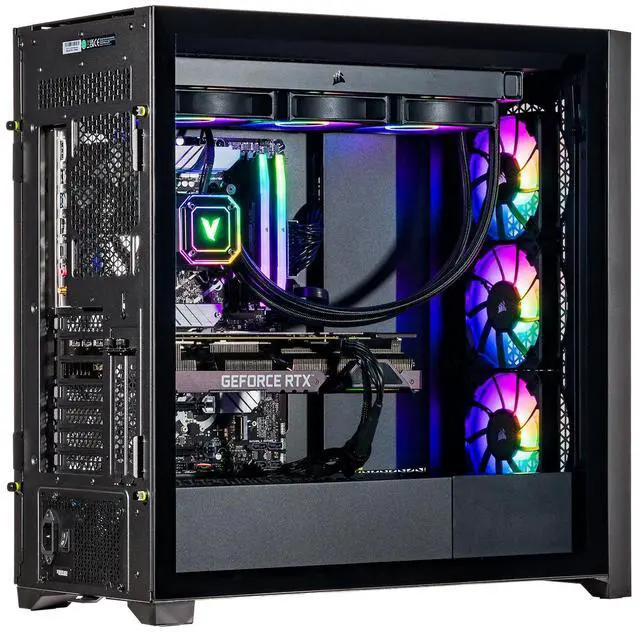 Alt view image 3 of 7 - Velztorm iCUE Certified Aciex Custom Built Gaming Desktop PC (Intel i9-13900K, GeForce RTX 5070 Ti, 32GB DDR5, 1TB PCIe SSD + 1TB HDD, RGB Fans, 360mm AIO, 1000W PSU, WiFi 6, Win 11 Pro)