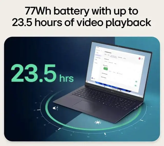 Alt view image 5 of 7 - LG gram AI Powered Laptop 17.0" Touchscreen IPS WQXGA Display (Intel Ultra 9-288V, 32GB LPDDR5X, 1TB SSD, Intel Arc 140V, Backlit KB, Fingerprint, 2 Thunderbolt 4, WiFi 7, Webcam, Win 11 Home)