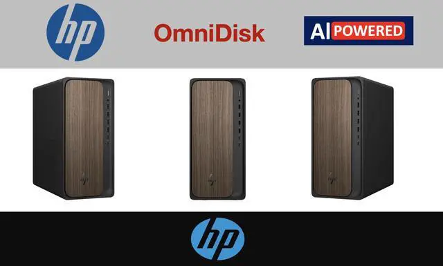 Alt view image 5 of 5 - HP OmniDesk AI PC Desktop (Intel Ultra 7-265, 8GB DDR5, 256GB SSD, Intel Graphics, 280W PSU, WiFi 6, Bluetooth 5.2, RJ-45, 1 Display Port, 1, Win 11 Home)