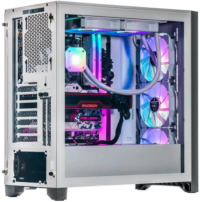 Alt view image 2 of 7 - Velztorm iCUE Certified White Armix Custom Built Gaming Desktop PC (AMD Ryzen 9 7900X, Radeon RX 9070 XT, 64GB DDR5, 8TB PCIe SSD, RGB Fans, 240mm AIO, 1000W PSU, WiFi 6E, Bluetooth 5.2, Win 11 Home)