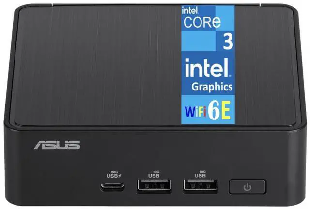 Main image of ASUS NUC 14 Pro AI Powered Mini Desktop (Intel Core 3 100U, Intel Graphics, 32GB DDR5, 512GB PCIe SSD + 1TB HDD, 2 Thunderbolt 4, WiFi 6E, Bluetooth 5.3, 90W PSU, RJ-45, 2 HDMI, Win 11 Home) (Renewed)
