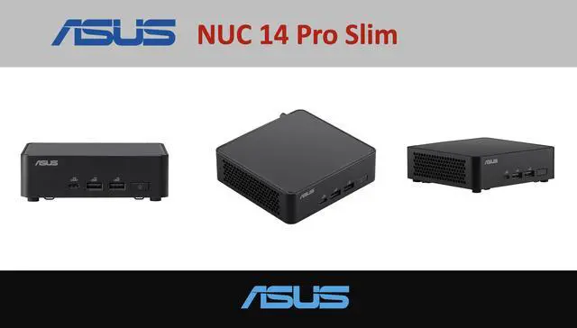 Alt view image 2 of 7 - ASUS NUC 14 Pro AI Powered Mini Desktop (Intel Core 3 100U, Intel Graphics, 32GB DDR5, 512GB PCIe SSD + 1TB HDD, 2 Thunderbolt 4, WiFi 6E, Bluetooth 5.3, 90W PSU, RJ-45, 2 HDMI, Win 11 Home) (Renewed)