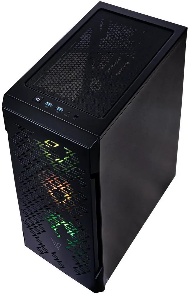 Alt view image 7 of 7 - Velztorm Fultix Custom Built Gaming Desktop PC (AMD Ryzen 5-5500, AMD Radeon RX 9060 XT, 32GB DDR4, 2TB PCIe SSD + 2TB HDD, 750W PSU, WiFi 4, Bluetooth 4.2, RJ-45, HDMI, Win 11 Home)