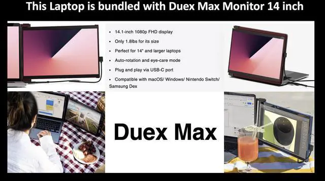 Alt view image 2 of 7 - HP ProBook Business Laptop 16.0" IPS WUXGA Display (AMD Ryzen 5 7535U, 8GB DDR5, 256GB SSD, AMD Radeon 660M, WiFi 6E, Webcam, Bluetooth 5.3, Win 11 Pro) w/Duex Max DS Monitor