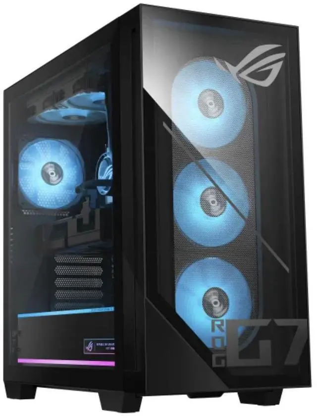 Alt view image 2 of 6 - ASUS ROG AI Gaming Desktop PC (Intel Ultra 9- 285K, NVIDIA GeForce RTX 5070 Ti 16GB GDDR7, 32GB DDR5, 2TB SSD, RGB Fans, 240mm AIO, 850W PSU, WiFi 6, Bluetooth 5.4, RJ-45, 3 Display Port, Win 11 Home)