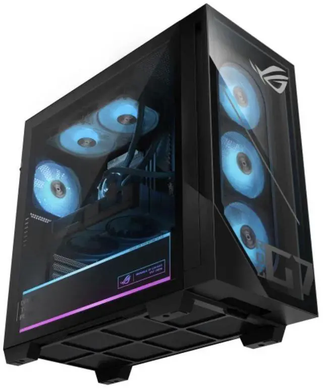Alt view image 5 of 6 - ASUS ROG AI Gaming Desktop PC (Intel Ultra 9- 285K, NVIDIA GeForce RTX 5070 Ti 16GB GDDR7, 32GB DDR5, 2TB SSD, RGB Fans, 240mm AIO, 850W PSU, WiFi 6, Bluetooth 5.4, RJ-45, 3 Display Port, Win 11 Home)