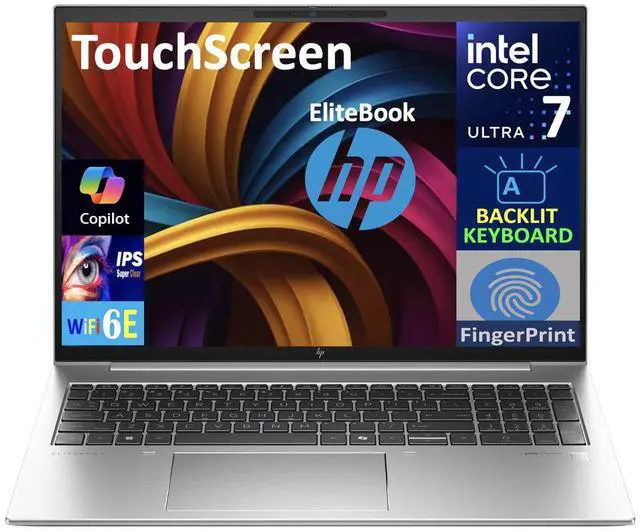 Main image of HP EliteBook 860 Copilot+ Business Laptop 16.0" Touchscreen IPS WUXGA Display (Intel Ultra 7 155U, 32GB DDR5, 512GB PCIe SSD, Backlit KB, Fingerprint, 2 Thunderbolt 4, WiFi 6E, Webcam, Win 11 Pro)