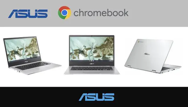 Alt view image 2 of 7 - ASUS Chromebook Everyday Value Chromebook 14.0" 60Hz TN HD DisplayIntel Celeron N4500, Intel UHD, 4GB LPDDR4X, 64GB SSD, WiFi 6, Webcam, Bluetooth 5.2, 45W PSU, Chrome OS (Renewed)