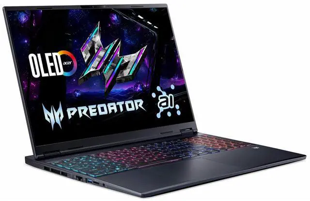 Alt view image 2 of 5 - Acer Predator Helios Neo 16S AI AI Gaming Laptop 16.0" WQXGA (Intel Ultra 9- 275HX, NVIDIA GeForce RTX 5070 Ti 12GB, 32GB DDR5, 2TB PCIe SSD, Win 11 Home)
