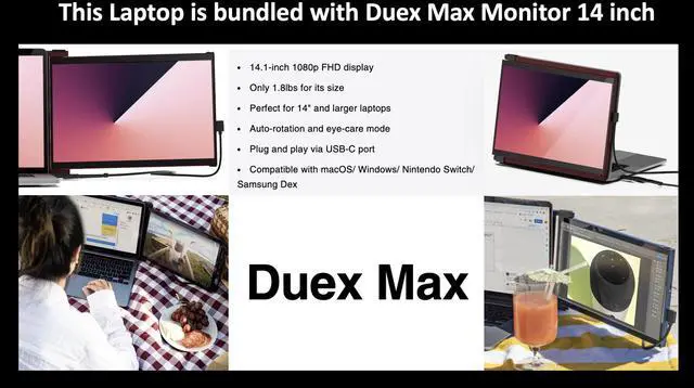 Alt view image 2 of 7 - Lenovo Ideapad Everyday Value Laptop 15.6" Touchscreen IPS FHD Display (Intel i5-1334U, 40GB DDR4, 512GB M.2  PCIe SSD, Intel Iris Xe, WiFi 6, Webcam, Bluetooth 5.2, Win 11 Pro) w/Duex Max DS Monitor