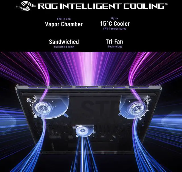 Alt view image 5 of 7 - ASUS ROG Strix G16 AI Gaming Laptop 16.0" 165Hz IPS WUXGA Display (Intel i9-14900HX, NVIDIA GeForce RTX 5060 8GB, 16GB DDR5, 1TB SSD, RGB KB, Thunderbolt 4, WiFi 7, Webcam, Bluetooth 5.4, Win 11 Home)