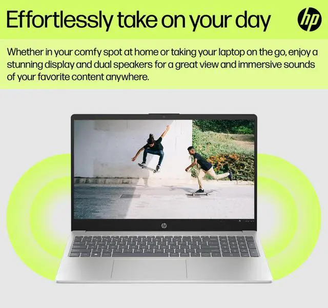 Alt view image 5 of 5 - HP 15 Student & Business Laptop 15.6" HD Display (Intel i3-N305, 8GB DDR4, 128GB SSD, Intel UHD, WiFi 6, Webcam, Bluetooth 5.4, Win 11 Home S-Mode)