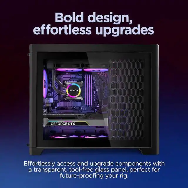 Alt view image 3 of 7 - Lenovo Legion Tower 5i Gaming Desktop PC (Intel Ultra 7 265F, GeForce RTX 5060 Ti 8GB GDDR7, 32GB DDR5, 1TB PCIe SSD, Win 11 Pro)