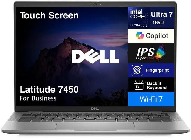 Main image of Dell Latitude 7450 Business Laptop 14.0" WUXGA (Intel Ultra 7 165U , 16GB LPDDR5X, 512GB M.2  PCIe SSD, Intel Graphics, Win 11 Pro)