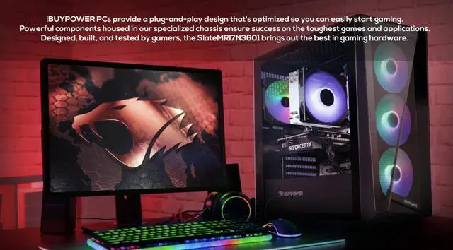 Alt view image 3 of 7 - Ibuypower Element SE Gaming Desktop PC (Intel i5-14400F, NVIDIA GeForce RTX 5060 8GB GDDR7, 16GB DDR5, 256GB PCIe SSD + 1TB HDD, Win 11 Pro)