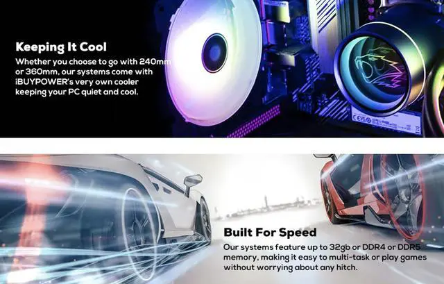 Alt view image 4 of 7 - Ibuypower Element SE Gaming Desktop PC (Intel i5-14400F, NVIDIA GeForce RTX 5060 8GB GDDR7, 16GB DDR5, 256GB PCIe SSD + 1TB HDD, Win 11 Pro)