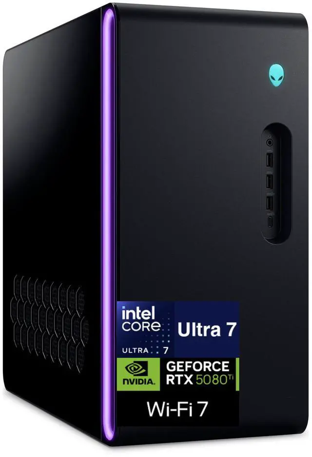 Main image of Alienware Aurora ACT1250 AI Gaming Desktop PC (Intel Ultra 7 265F, NVIDIA GeForce RTX 5080 16GB GDDR7, 32GB DDR5, 256GB PCIe SSD + 1TB HDD, Win 11 Home)