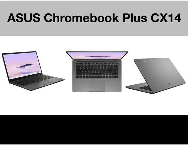 Alt view image 2 of 7 - ASUS Plus CX14 CX1405CTA-IS386PTR 14.0" Chromebook: 60Hz Refresh Rate, response time, FHD (1920x1080) IPS, , VESA Compatible- Ideal for Everyday Value Use
