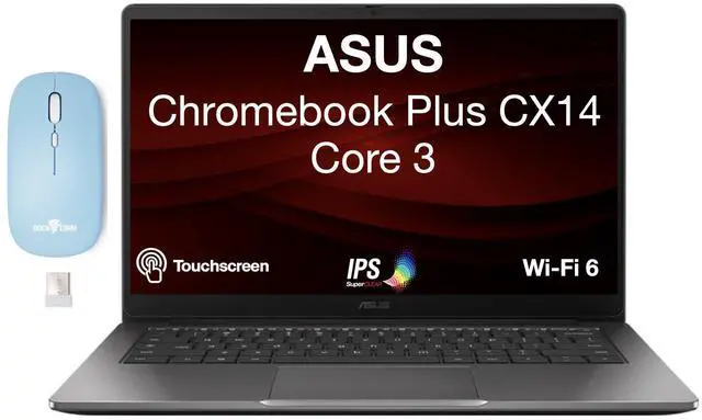 Main image of ASUS Plus CX14 CX1405CTA-IS386PTR 14.0" Chromebook: 60Hz Refresh Rate, response time, FHD (1920x1080) IPS, , VESA Compatible- Ideal for Everyday Value Use