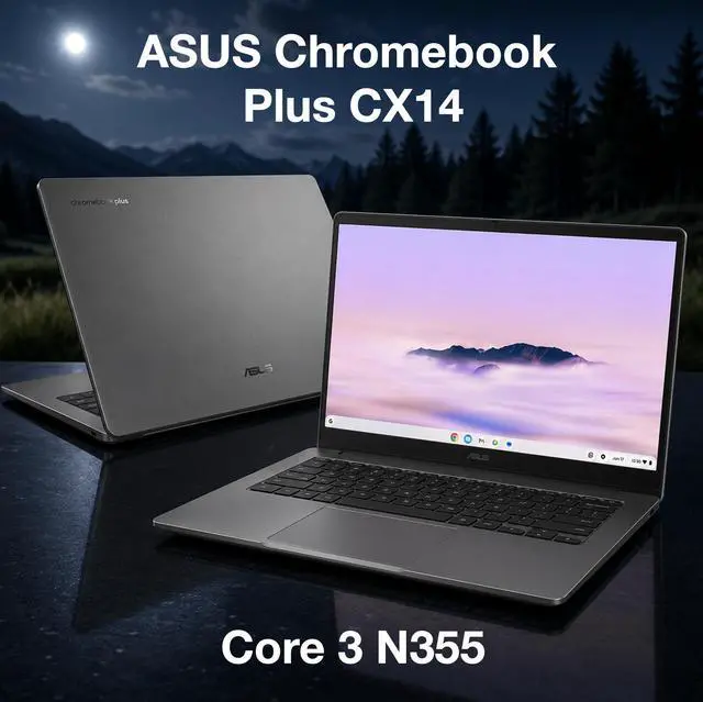 Alt view image 3 of 7 - ASUS Plus CX14 CX1405CTA-IS386PTR 14.0" Chromebook: 60Hz Refresh Rate, response time, FHD (1920x1080) IPS, , VESA Compatible- Ideal for Everyday Value Use