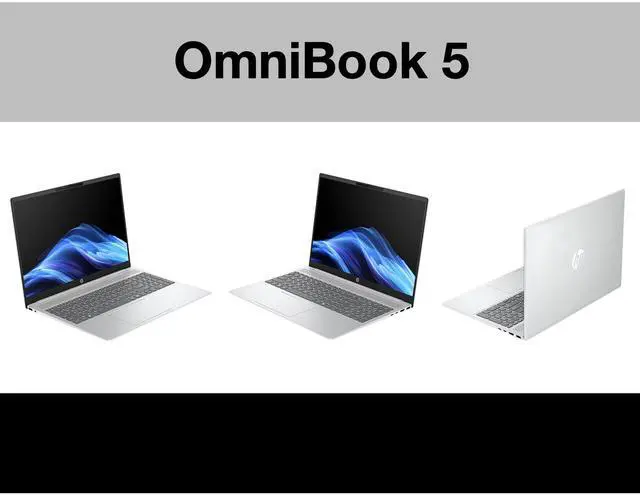 Alt view image 2 of 7 - HP OmniBook 5 Copilot + Laptop 16.0" OLED WUXGA Display (Intel Ultra 7-255U, 16GB LPDDR5X, 2TB PCIe SSD, Intel Graphics, Backlit KB, WiFi 6, Webcam, Win 11 Pro) w/Dockztorm Wireless Mouse