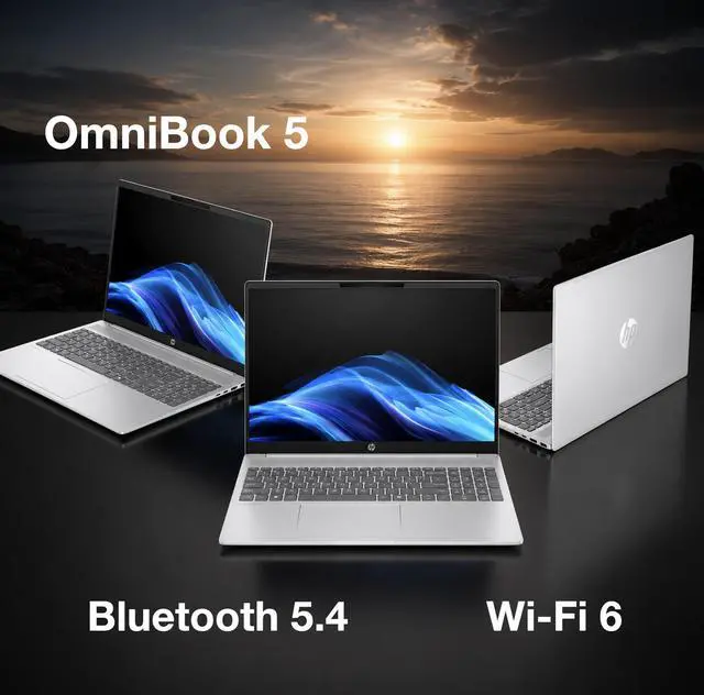 Alt view image 4 of 7 - HP OmniBook 5 Copilot + Laptop 16.0" OLED WUXGA Display (Intel Ultra 7-255U, 16GB LPDDR5X, 2TB PCIe SSD, Intel Graphics, Backlit KB, WiFi 6, Webcam, Win 11 Pro) w/Dockztorm Wireless Mouse