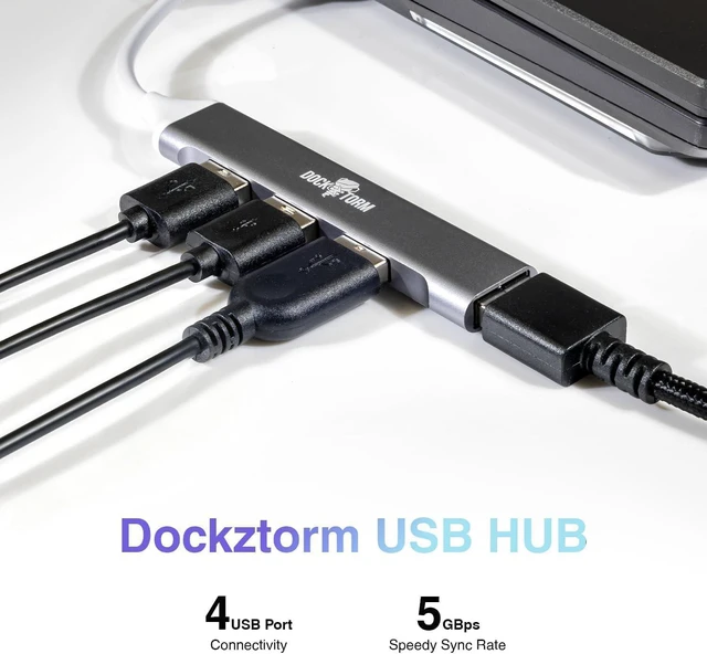 Alt view image 6 of 6 - HP USB-C Dock G5 Docking Station (5YH27AV#ABA), 100W USB-C Power Delivery & Bundle with Dockztorm Hub (USB-C, HDMI, DisplayPort, Ethernet, Audio, USB-A)