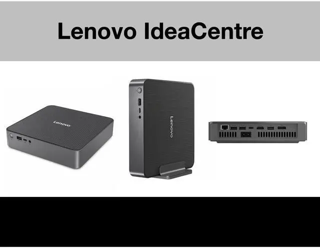 Alt view image 2 of 7 - Lenovo IdeaCentre SDX126 Copilot + Mini Desktop (Qualcomm Snapdragon X X1-26-100, Qualcomm Adreno, 32GB LPDDR5X, 512GB SSD, WiFi 7, Bluetooth 5.4, 150W PSU, RJ-45, Win 11 Home) w/DKZ USB Port Expander