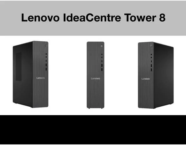 Alt view image 2 of 7 - Lenovo IdeaCentre Tower 8 HIGH PERFORMANCE Desktop (AMD Ryzen 7 250, 16GB DDR5, 1TB SSD, AMD Radeon 780M, 260W PSU, WiFi 6, Bluetooth 5.3, RJ-45, 1 Display Port, Win 11 Home) w/DKZ USB Port Expander