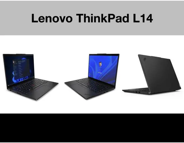 Alt view image 2 of 7 - Lenovo Thinkpad L14 Copilot + Laptop 14.0" Touchscreen IPS WUXGA Display (Intel Ultra 7 165U, 64GB DDR5, 4TB PCIe SSD, Intel Graphics, Backlit KB, Fingerprint, Win 11 Home) w/Dockztorm Wireless Mouse