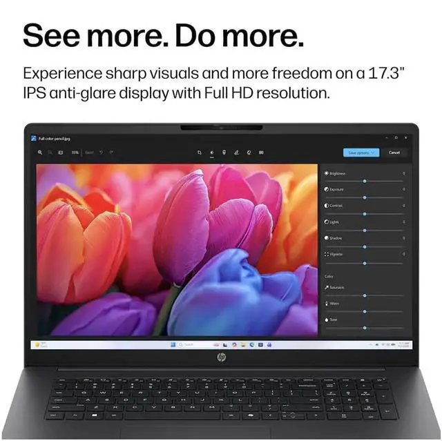 Alt view image 6 of 7 - HP OmniBook 3 Copilot + Laptop 17.3" IPS FHD Display (Intel Ultra 7-255U, 64GB DDR5, 2TB PCIe SSD, Intel Graphics, Backlit KB, WiFi 7, Webcam, Bluetooth 5.4, Win 11 Pro) w/Dockztorm Wireless Mouse