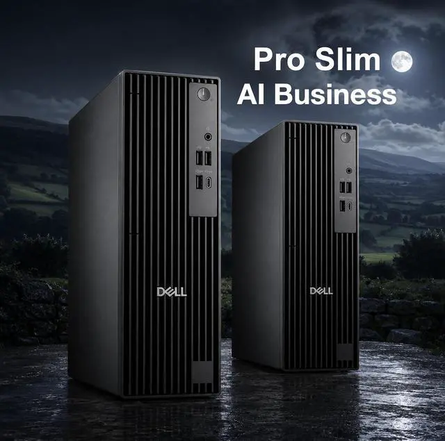 Alt view image 5 of 7 - Dell Pro Slim QCS1255 AI Business Desktop (AMD Ryzen 5 8500G, 16GB DDR5, 512GB SSD, AMD Radeon 740M, 180W PSU, RJ-45, 1 Display Port, HDMI, Win 11 Pro) w/DKZ USB Port Expander