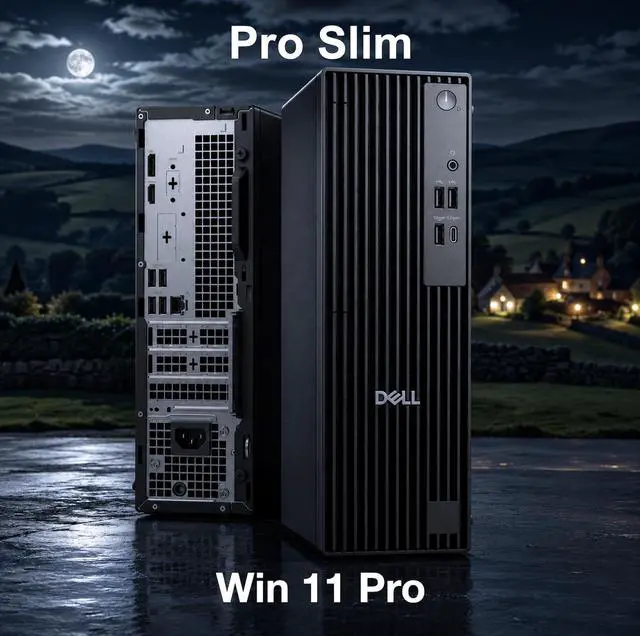 Alt view image 6 of 7 - Dell Pro Slim QCS1255 AI Business Desktop (AMD Ryzen 5 8500G, 16GB DDR5, 512GB SSD, AMD Radeon 740M, 180W PSU, RJ-45, 1 Display Port, HDMI, Win 11 Pro) w/DKZ USB Port Expander