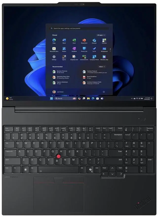 Alt view image 6 of 7 - Lenovo ThinkPad E16 Business Laptop 16.0" IPS WUXGA Display (Intel Ultra 7-256V, 16GB LPDDR5X, 2TB PCIe SSD, Intel Arc 140V, Backlit KB, Fingerprint, Win 11 Pro) w/Dockztorm Wireless Mouse