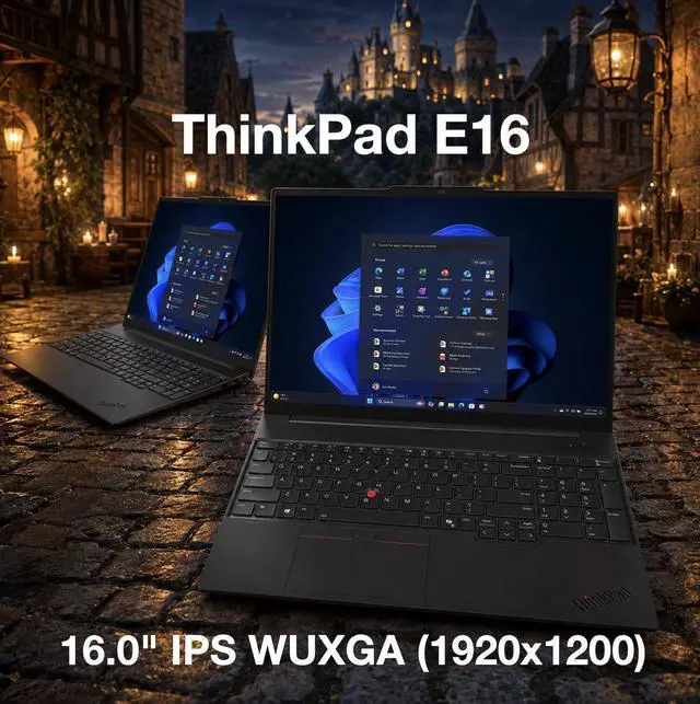 Alt view image 4 of 7 - Lenovo ThinkPad E16 Business Laptop 16.0" IPS WUXGA Display (Intel Ultra 7-256V, 16GB LPDDR5X, 2TB PCIe SSD, Intel Arc 140V, Backlit KB, Fingerprint, Win 11 Pro) w/Dockztorm Wireless Mouse