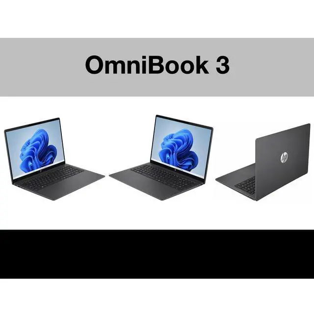 Alt view image 2 of 7 - HP OmniBook 3 Copilot + Laptop 16.0" Touchscreen IPS WUXGA Display (Intel Ultra 7-255U, 64GB DDR5, 2TB PCIe SSD, Intel Graphics, WiFi 7, Webcam, Bluetooth 5.4, Win 11 Pro) w/Dockztorm Wireless Mouse