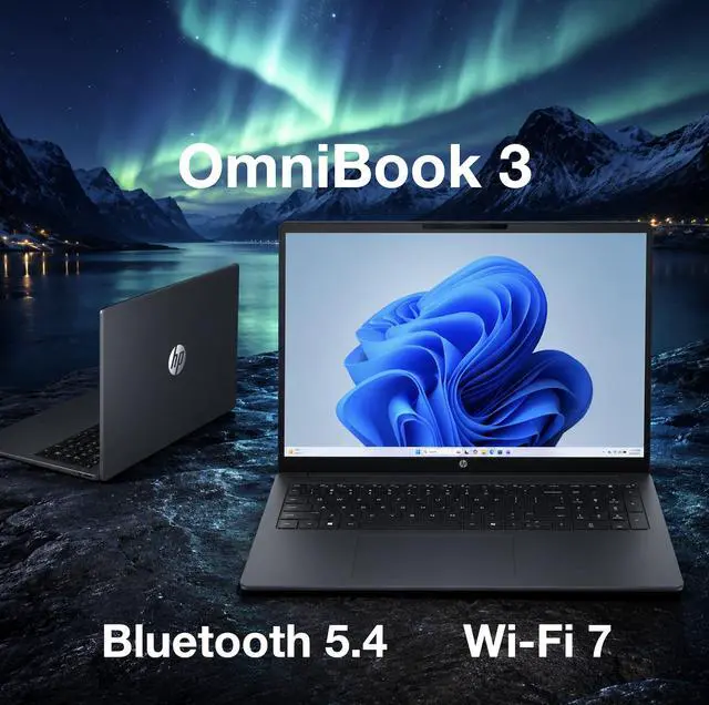 Alt view image 5 of 7 - HP OmniBook 3 Copilot + Laptop 16.0" Touchscreen IPS WUXGA Display (Intel Ultra 7-255U, 64GB DDR5, 2TB PCIe SSD, Intel Graphics, WiFi 7, Webcam, Bluetooth 5.4, Win 11 Pro) w/Dockztorm Wireless Mouse